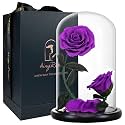 Forever Preserved Rose in Glass Dome, Purple
