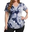 FOREYOND Plus Size Workout Tops for Women T Shirts Loose Fit V Neck Clothing Yoga Casual Summer