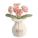 Forget-me-not Crochet Flower Potted Plant Pink - Handmade Desk Decor for Her Girlfriend Wife Mom Friends Sister Graduation Birthday Wedding Anniversary Home Decoration