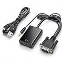 FORIDA VGA to HDMI Adapter with USB and Audio, VGA to HDMI Converter for Laptop/PC to HDTV HDMI Connector (Support VGA to HDMI only)