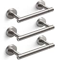 FORIOUS Toilet Paper Holder Wall Mount, Stainless Steel Rustproof Double Post Pivoting Tissue Roll Holder for Bathroom, Commercial Toilet Paper Dispenser (Stainless Steel, Classic 3 Pack)