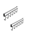 6 Hooks Under Shelf Cup Holder Stand for Kitchen Multi-Functional Utensil Rack for Hanging Under Cabinet Coffee Mug Holder (White, Pack of 2), Metal