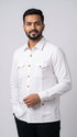 FORMALFLY Men Solid Casual White Shirt