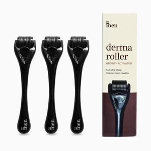 formen hair growth activator derma roller for hair growth 05 mm with 540 titanium needles pack of 3