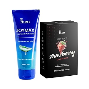 formen joymax condoms strawberry flavored with intimate lube gel for men  water based gel formula  aloe vera amp vitamin e for ultra smooth  non sticky paraben free