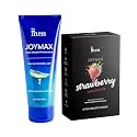 ForMen Joymax Condoms Strawberry Flavored With Intimate Lube Gel For Men | Water Based Gel Formula | Aloe Vera &amp; Vitamin E For Ultra Smooth | Non Sticky, Paraben Free
