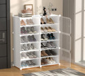 FORMONIX 12-Shelf-6-Door Plastic Cupboard Shoe Rack Plastic