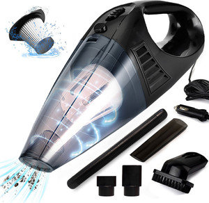 formonix 12v high power wetdry portable handheld car vacuum cleaner with 2 in 1 mopping and vacuum anti-bacterial cleaning black