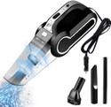 FORMONIX 12V High Power Wet&Dry Portable Handheld Car Vacuum Cleaner with 2 in 1 Mopping and Vacuum, Anti-Bacterial Cleaning (Black, Silver)