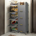 FORMONIX 16-Shelves-8-Door Shoe Multipurpose Storage Rack Plastic
