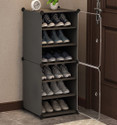 FORMONIX 6-Shelf-2-Door Plastic Cupboard Shoe Rack Plastic