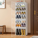 FORMONIX 7-Shelf-4-Door Plastic Cupboard Shoe Rack Plastic