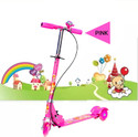 FORMONIX Kick Scooter Wide LED Light Wheels, Adjustable Handlebar Kids Scooter 3 Wheeler Kids Scooter (Pink, Multicolor, Pack of 1)