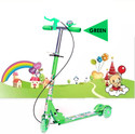 FORMONIX Kick Scooter Wide LED Light Wheels, Adjustable Handlebar Kids Scooter 3 Wheeler Kids Scooter (Green, Multicolor, Pack of 1)