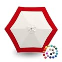 Formosa Covers 9ft 6-Rib Patio Umbrella Replacement Canopy, Duet Red