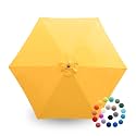 Formosa Covers 9ft 6-Rib Patio Umbrella Replacement Canopy, Yellow Olefin