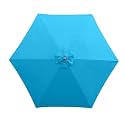 Formosa Covers 9ft 6-Rib Patio Umbrella Replacement Canopy, Teal 600D