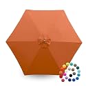 Formosa Covers 9ft 6-Rib Patio Umbrella Replacement Canopy, Terracotta