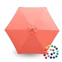 Formosa Covers 9ft 6-Rib Patio Umbrella Replacement Canopy, Peach Coral