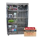 Formosa Covers Clear Front Wire Shelf Cover 36x14x72" Grey No Shelf