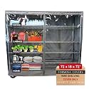Formosa Covers Clear Front Wire Shelf Cover 72x18x72" Grey No Shelf