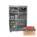 Formosa Covers Clear Front Wire Shelf Cover 30x14x60" Grey No Shelf