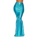 Forplay Women's Mermaid Skirt with Hologram Finish, Halloween Maxi Skirt