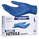 ForPro Disposable Nitrile Gloves, Chemical Resistant, Powder-Free, Latex-Free, Non-Sterile, Food Safe, 4 Mil