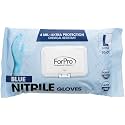 ForPro Disposable Nitrile Gloves, Chemical Resistant, Powder-Free, Latex-Free, Non-Sterile, Food Safe, 4 Mil