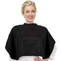 ForPro Water-Resistant Makeup Cape, Professional Mid-Length Beauty Cape with Adjustable Velcro Closure, 27.5" x 30"