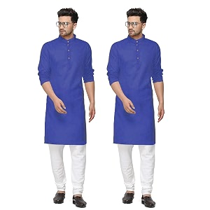 fort worth cotton blend traditional men39s kurta pajama set - pack of 2 ethnic indian wear