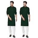 Fort Worth Cotton Blend Traditional Men's Kurta Pajama Set - Pack of 2, Ethnic Indian Wear