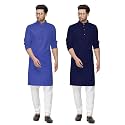 Fort Worth Cotton Blend Traditional Men's Kurta Pajama Set - Pack of 2, Ethnic Indian Wear