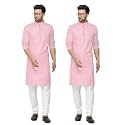 Fort Worth Cotton Blend Traditional Men's Kurta Pajama Set - Pack of 2, Ethnic Indian Wear