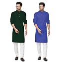 Fort Worth Cotton Blend Traditional Men's Kurta Pajama Set - Pack of 2, Ethnic Indian Wear