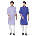 Fort Worth Cotton Blend Traditional Men's Kurta Pajama Set - Pack of 2, Ethnic Indian Wear