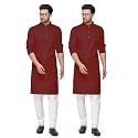 Fort Worth Cotton Blend Traditional Men's Kurta Pajama Set - Pack of 2, Ethnic Indian Wear