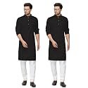 Fort Worth Cotton Blend Traditional Men's Kurta Pajama Set - Pack of 2, Ethnic Indian Wear
