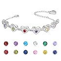 Fortheday Personalized Mother Bracelets with Birthstones Custom Engraved Name Birthstone Bracelets for Mom Women Customized Bracelet Gifts for Christmas Mothes Day Birthday