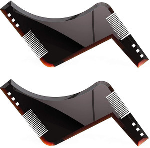 fortive beard comb for men shaper tool 2 pcs home and salon use men beard accessories black
