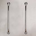 FORTUNE 24 Inch Stainless Steel Wall Mounted Grab Bar, Towel Bar, Bathtub Rails, Safety Hand Support Balance Handle Bars, Bathroom Accessories for Home, Hotel- Chrome Finish (24 Inch, Pack of 2)