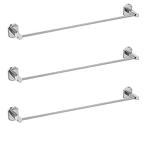 fortune 304 grade stainless steel concealed towel bar  bathroom towel rod holder  wall mounted hand towel rail for kitchen and washroom  bathroom accessories - pack of 3