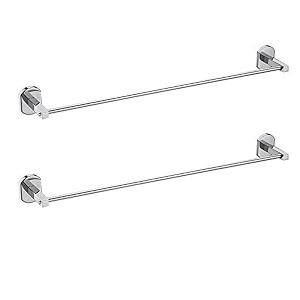 fortune 304 grade stainless steel concealed towel bar  bathroom towel rod holder  wall mounted hand towel rail for kitchen and washroom  bathroom accessories - pack of 2