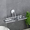 FORTUNE Bathroom Accessories Double Soap Dish Stainless Steel 304 Soap Case | Soap Holder | Soap Stand for Bathroom, Kitchen Sink Wall Mounted | Chrome Finish (Pack of 3)