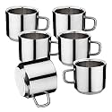 Vplus Stainless Steel Double Wall Tea&Coffee Mug Set of 6