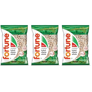 fortune kabuli chana 500 gm unpolished and sortex cleaned pack of 3