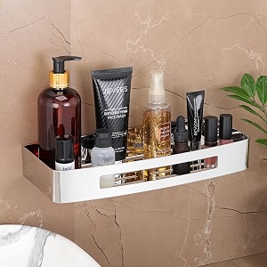 fortune premium 304 grade stainless steel wall mount shelfmulti-functional storage shelfkitchen shelfrackampcaddy basket bathroom accessories homeshotels- 12 x 5 inch chrome finishpack of 1