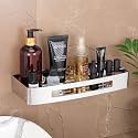 FORTUNE Premium 304 Grade Stainless Steel Wall Mount Shelf,Multi-Functional Storage Shelf/Kitchen Shelf/Rack&amp;Caddy Basket Bathroom Accessories Homes,Hotels-( 12 X 5 Inch) (Chrome Finish,Pack Of 1)
