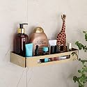 FORTUNE Premium 304 Grade Stainless Steel Wall Mount, Multi-Functional Storage Shelf ( 12 x 5 Inch, Black Finish)