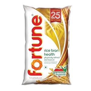 fortune rice bran health oil  reduces bad cholesterol  rich in gamma oryzanol  1l pouch